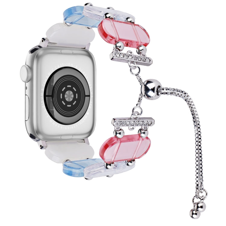 For Apple Watch 38mm Resin Retractable Chain Watch Band(Colors) - Watch Bands by PMC TechLife | Online Shopping South Africa | PMC TechLife
