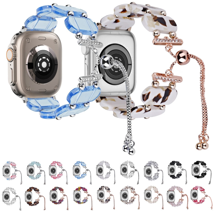 For Apple Watch Series 6 44mm Resin Retractable Chain Watch Band(Fluorescent) - Watch Bands by PMC TechLife | Online Shopping South Africa | PMC TechLife