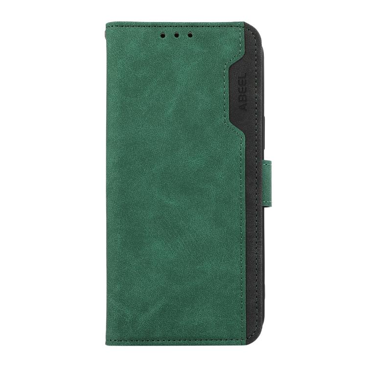 For iPhone 17 ABEEL Color Block Magnetic RFID Leather Phone Case(Green-Black) - free shipping - PMc TechLife - Order now!