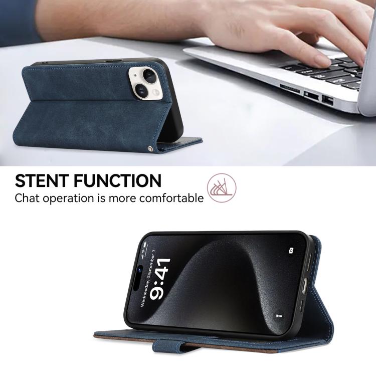 For iPhone 17 Air ABEEL Color Block Magnetic RFID Leather Phone Case(Blue-Brown) - free shipping - PMc TechLife - Order now!