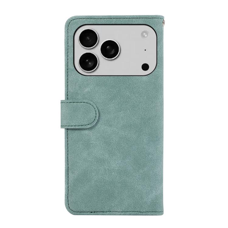For iPhone 17 Pro ABEEL Color Block Magnetic RFID Leather Phone Case(Cyan-Pink) - free shipping - PMc TechLife - Order now!