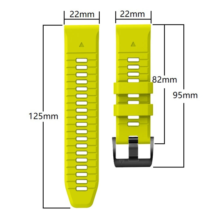 For Garmin Fenix 7 Pro 22mm Solid Color Steel Buckle Silicone Quick Release Watch Band(Orange) - Watch Bands by PMC TechLife | Online Shopping South Africa | PMC TechLife