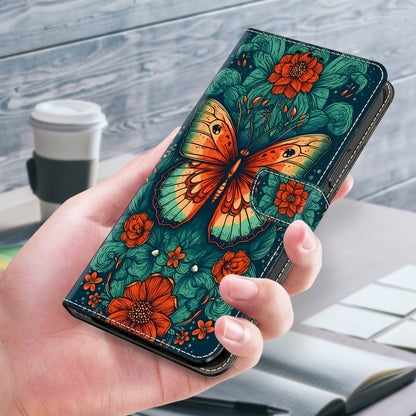 For Google Pixel 9 Crystal Painted Leather Phone case(Flower Butterfly) - Google Cases by PMC Jewellery | Online Shopping South Africa | PMC Jewellery | Buy Now Pay Later Mobicred