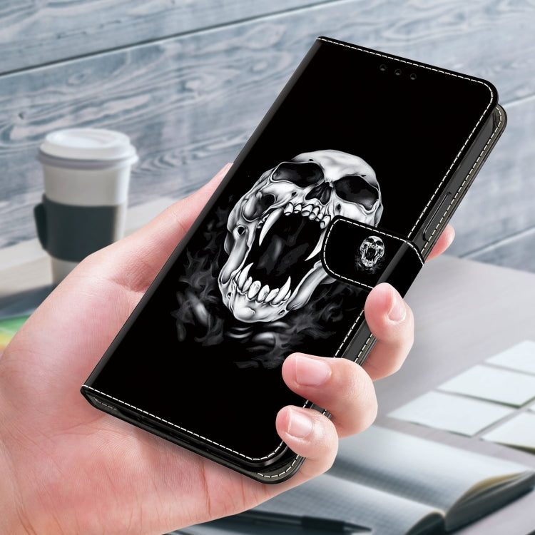 For Google Pixel 9 Pro Crystal Painted Leather Phone case(Skull) - Google Cases by PMC Jewellery | Online Shopping South Africa | PMC Jewellery | Buy Now Pay Later Mobicred