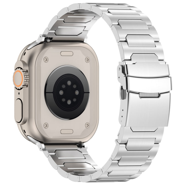 For Apple Watch Ultra 2 49mm I-Shaped Titanium Metal Watch Band(Silver) - Watch Bands by PMC TechLife | Online Shopping South Africa | PMC TechLife