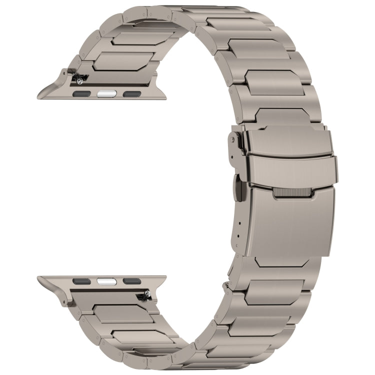 For Apple Watch Series 9 41mm I-Shaped Titanium Metal Watch Band(Titanium) - Watch Bands by PMC TechLife | Online Shopping South Africa | PMC TechLife