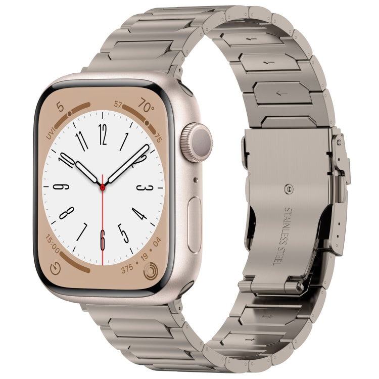 For Apple Watch Series 8 41mm I-Shaped Titanium Metal Watch Band(Titanium) - Watch Bands by PMC TechLife | Online Shopping South Africa | PMC TechLife