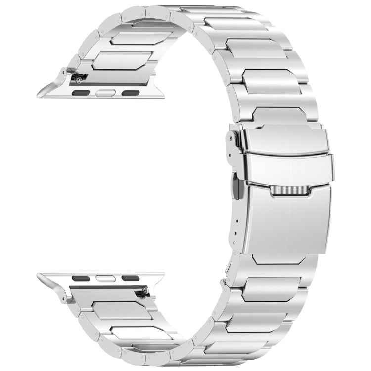 For Apple Watch Series 6 40mm I-Shaped Titanium Metal Watch Band(Silver) - Watch Bands by PMC TechLife | Online Shopping South Africa | PMC TechLife