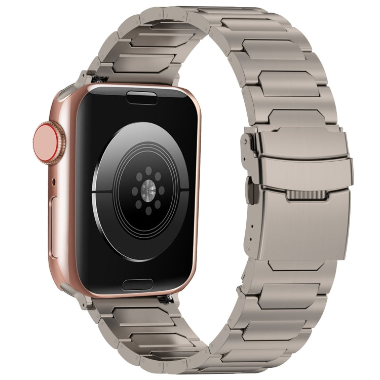 For Apple Watch Series 4 40mm I-Shaped Titanium Metal Watch Band(Titanium) - Watch Bands by PMC TechLife | Online Shopping South Africa | PMC TechLife