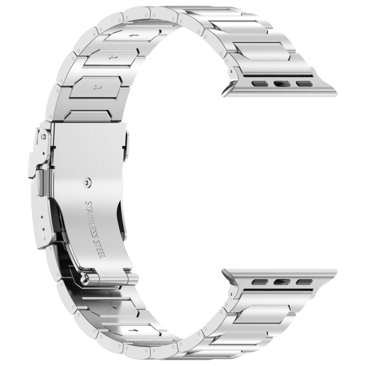 For Apple Watch Series 3 38mm I-Shaped Titanium Metal Watch Band(Silver) - Watch Bands by PMC TechLife | Online Shopping South Africa | PMC TechLife