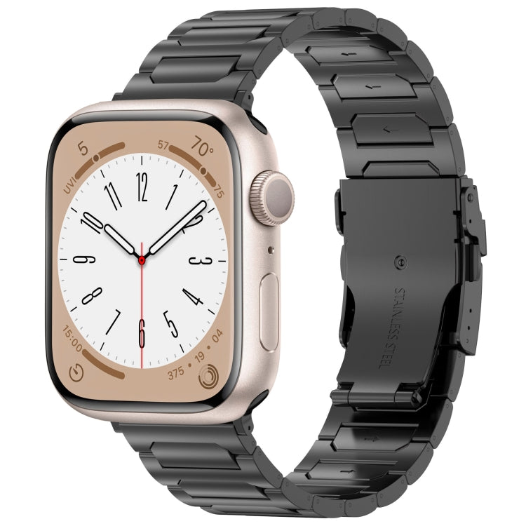 For Apple Watch Series 2 42mm I-Shaped Titanium Metal Watch Band(Black) - Watch Bands by PMC TechLife | Online Shopping South Africa | PMC TechLife