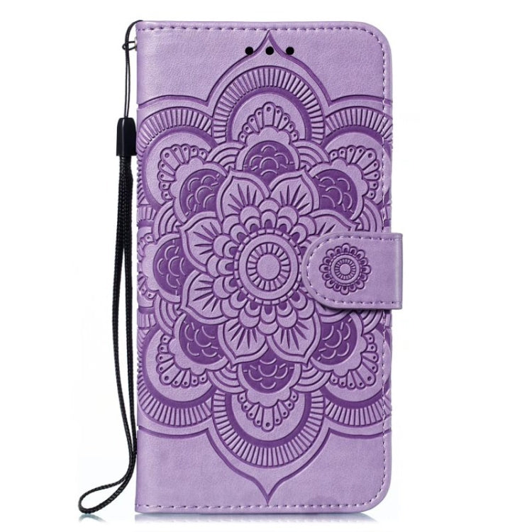 For Google Pixel 9 Pro Sun Mandala Embossing Pattern Phone Leather Case(Purple) - Google Cases by PMC Jewellery | Online Shopping South Africa | PMC Jewellery | Buy Now Pay Later Mobicred