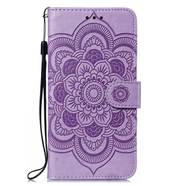 For Motorola Moto G Play 2024 Sun Mandala Embossing Pattern Phone Leather Case(Purple) - Motorola Cases by PMC Jewellery | Online Shopping South Africa | PMC Jewellery | Buy Now Pay Later Mobicred