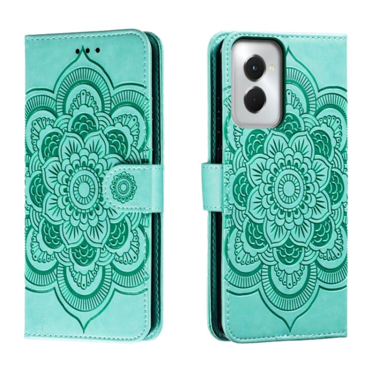 For Motorola Moto G Power 5G 2024 Sun Mandala Embossing Pattern Phone Leather Case(Green) - free shipping - PMC Jewellery - Order now!
