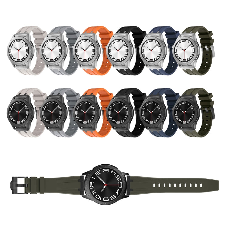 22mm Flat Head Silicone Watch Band(Silver Starlight) - 22mm Bands by PMC TechLife | Online Shopping South Africa | PMC TechLife