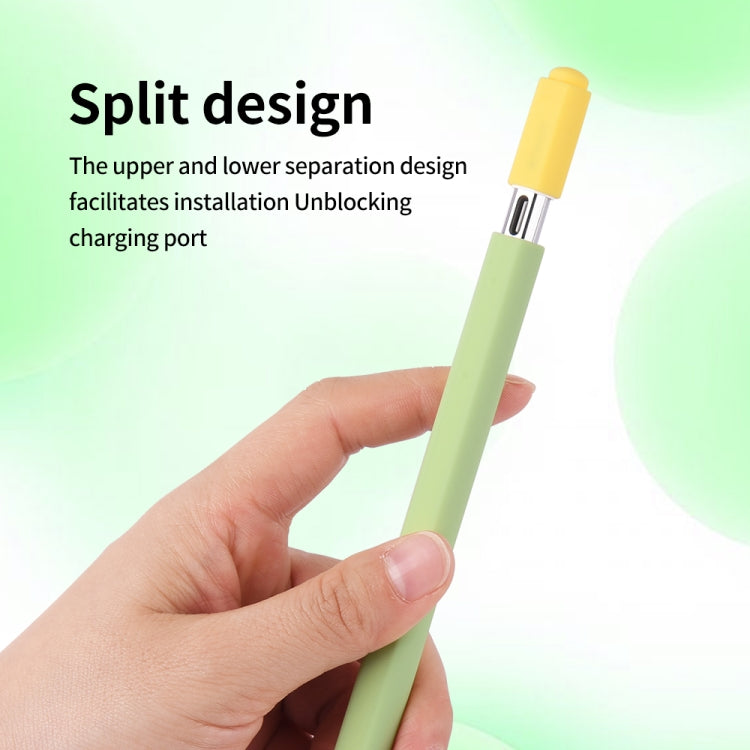 For Apple Pencil (USB-C) Double Cap Contrasting Color Silicone Protective Case(Sky Blue) - Pencil Accessories by PMC Jewellery | Online Shopping South Africa | PMC Jewellery | Buy Now Pay Later Mobicred