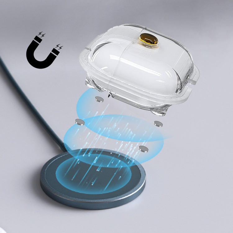 For AirPods Pro 2  Magnetic Clear Armor TPU TWS Earphone Case(Pink) - For AirPods Pro 2 by PMC Jewellery | Online Shopping South Africa | PMC Jewellery | Buy Now Pay Later Mobicred