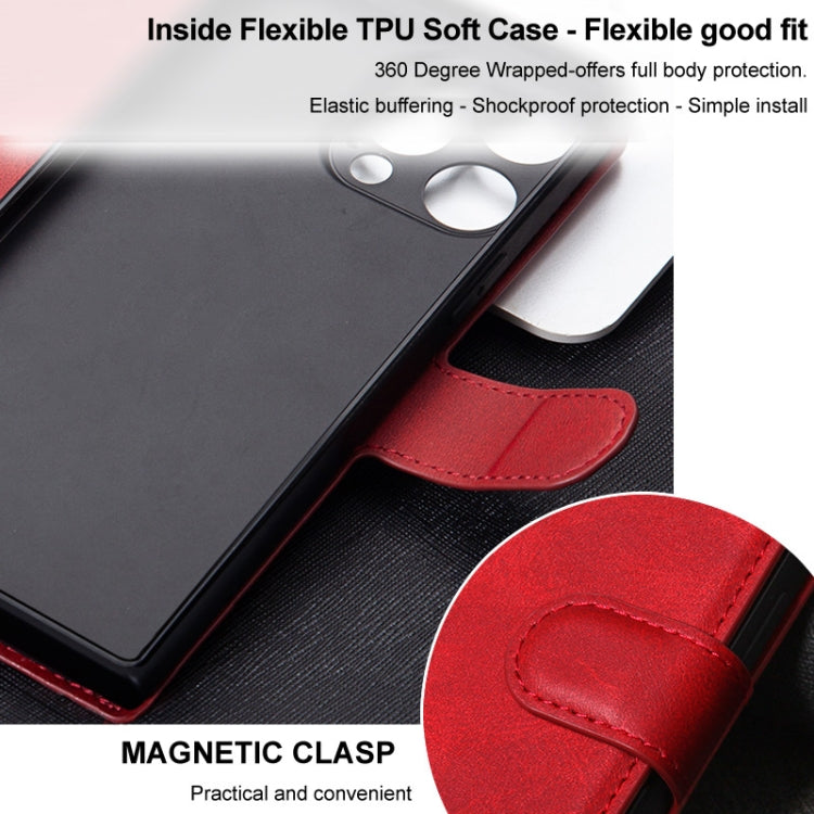For Samsung Galaxy S24 Ultra 5G IMAK Count Series Flip Leather Phone Case(Red) - free shipping - PMC Jewellery - Order now!