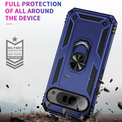 For Google Pixel 9 Pro Shockproof TPU + PC Phone Case with Holder(Blue) - Google Cases by PMC Jewellery | Online Shopping South Africa | PMC Jewellery | Buy Now Pay Later Mobicred