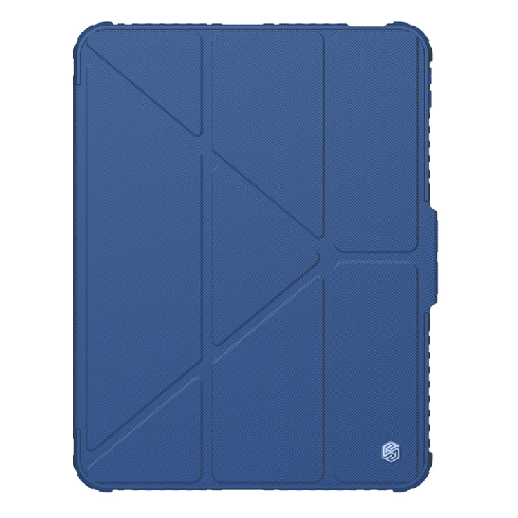 For iPad Pro 11 2024 NILLKIN Bumper Pro Multi-angle Folding Style Tablet Leather Case(Blue) - free shipping - PMC TechLife - Order now!