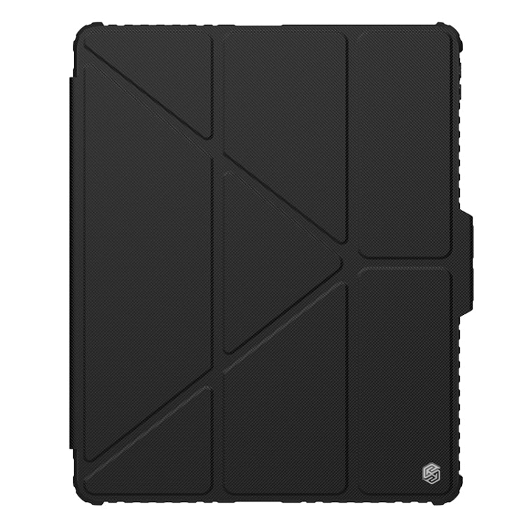 For iPad Air 13 2024 / 2025 NILLKIN Bumper Pro Multi-angle Folding Style Tablet Leather Case(Black) - iPad Air 13 2025 / 2024 Cases by NILLKIN | Online Shopping South Africa | PMC Jewellery | Buy Now Pay Later Mobicred