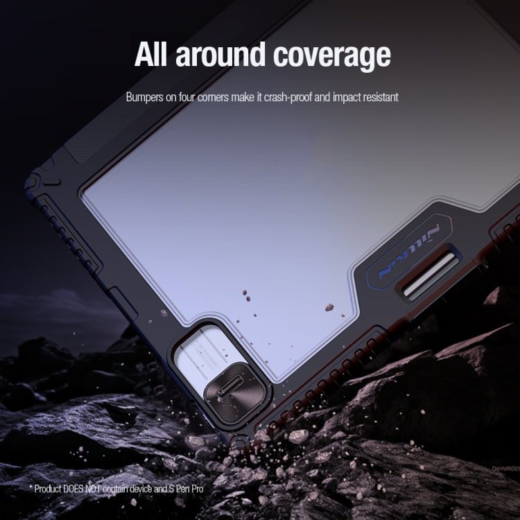 For iPad Air 13 2024 / 2025 NILLKIN Bumper Pro Multi-angle Folding Style Tablet Leather Case(Black) - free shipping - PMC Jewellery - Order now!