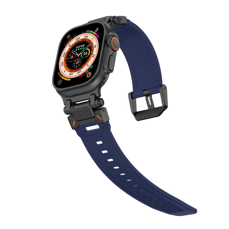 For Apple Watch SE 2023 44mm Explorer TPU Watch Band(Black Blue) - free shipping - PMC TechLife - Order now!