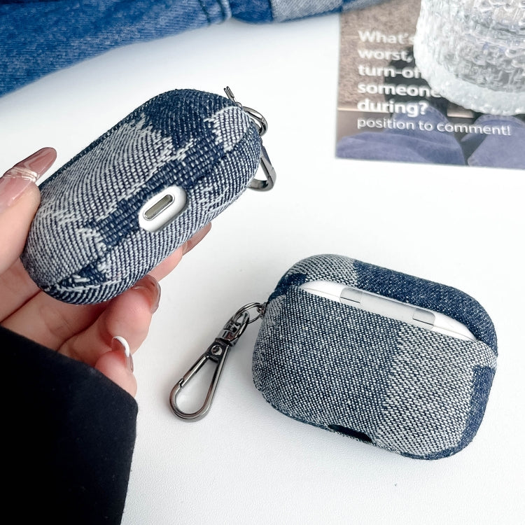 For AirPods 3 Stitching Denim Cloth Bluetooth Earphone Protective Case(Rhombus) - For AirPods 3 by PMC Jewellery | Online Shopping South Africa | PMC Jewellery | Buy Now Pay Later Mobicred