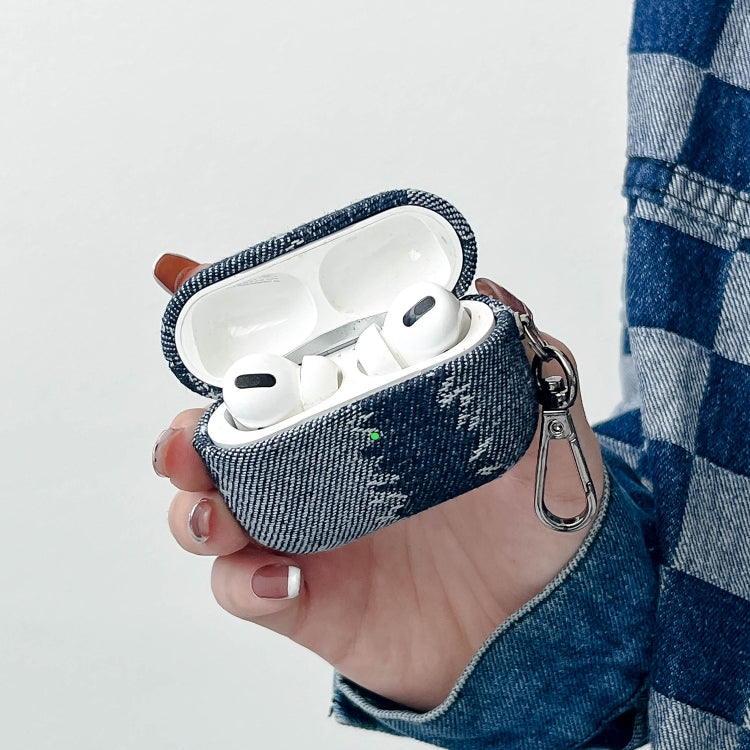 For AirPods Pro Stitching Denim Cloth Bluetooth Earphone Protective Case(Light Color Irregular) - free shipping - PMC Jewellery - Order now!
