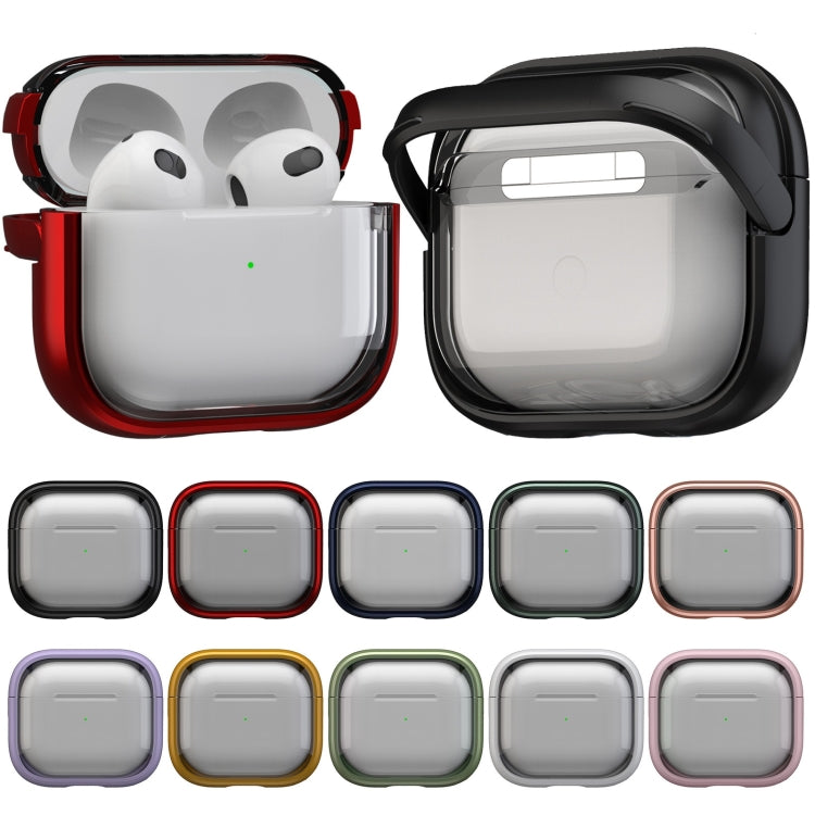 For AirPods Pro 1 TPU Hybrid PC Case with Holder(Rose Gold) - For AirPods Pro by PMC Jewellery | Online Shopping South Africa | PMC Jewellery | Buy Now Pay Later Mobicred
