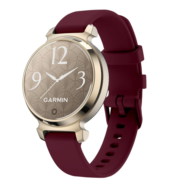 For Garmin Lily 2 Silicone Watch Band Wristband(Wine Red) - Watch Bands by PMC Jewellery | Online Shopping South Africa | PMC Jewellery