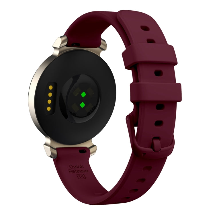 For Garmin Lily 2 Silicone Watch Band Wristband(Wine Red) - Watch Bands by PMC TechLife | Online Shopping South Africa | PMC TechLife