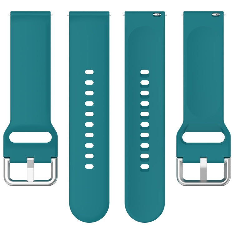 For Xiaomi Watch 2 Solid Color Metal Silver Buckle Silicone Watch Band, Size: S(Green) - Watch Bands by PMC Jewellery | Online Shopping South Africa | PMC Jewellery