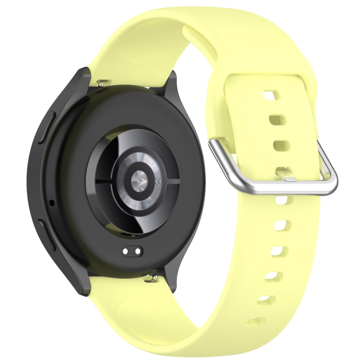 For Xiaomi Watch 2 Solid Color Metal Silver Buckle Silicone Watch Band, Size: S(Yellow) - Watch Bands by PMC TechLife | Online Shopping South Africa | PMC TechLife