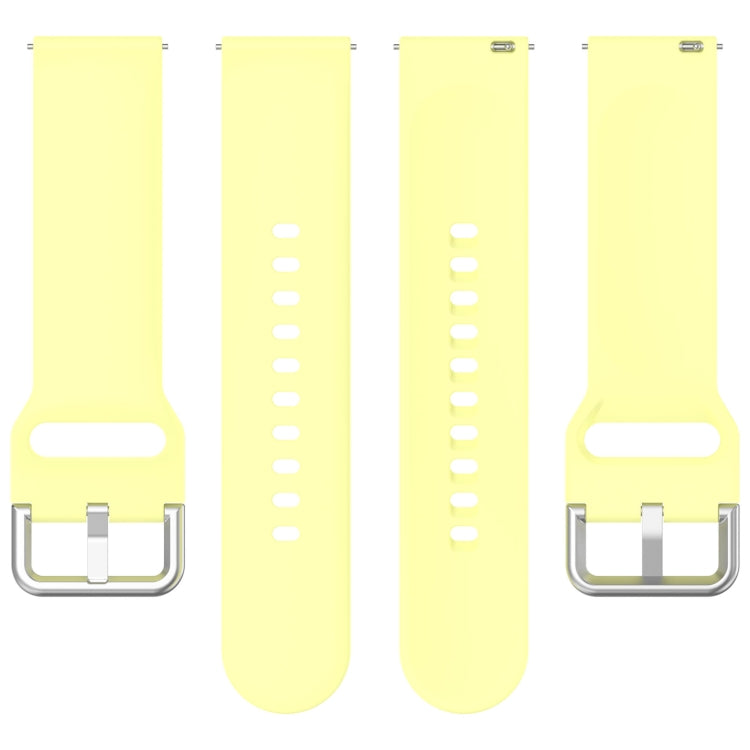 For Xiaomi Watch 2 Solid Color Metal Silver Buckle Silicone Watch Band, Size: S(Yellow) - Watch Bands by PMC TechLife | Online Shopping South Africa | PMC TechLife