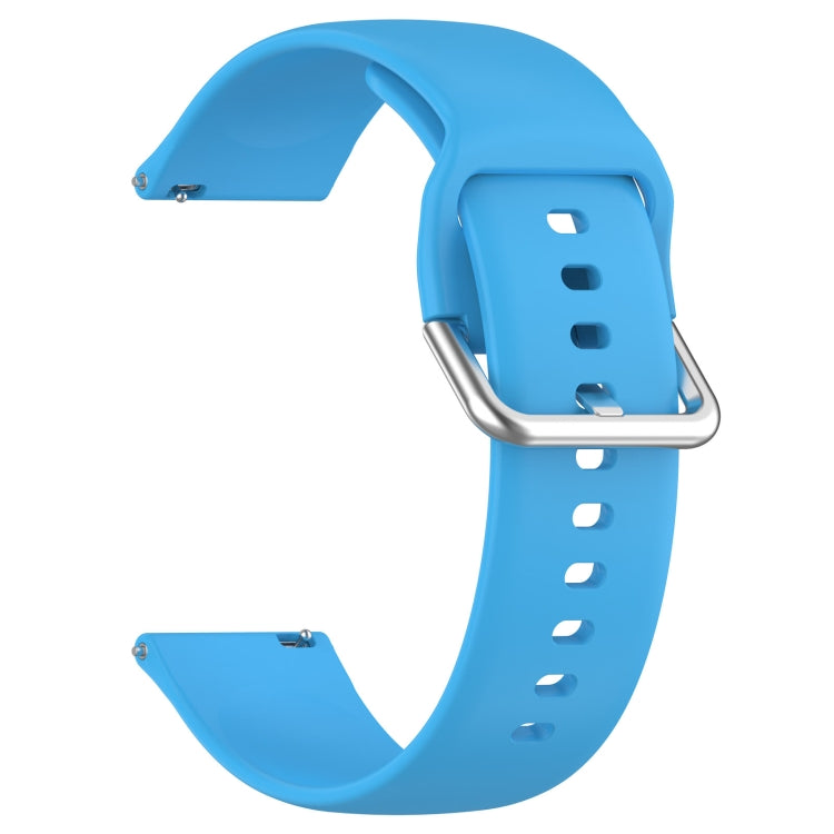For Xiaomi Watch 2 Solid Color Metal Silver Buckle Silicone Watch Band, Size: S(Sky Blue) - Watch Bands by PMC TechLife | Online Shopping South Africa | PMC TechLife