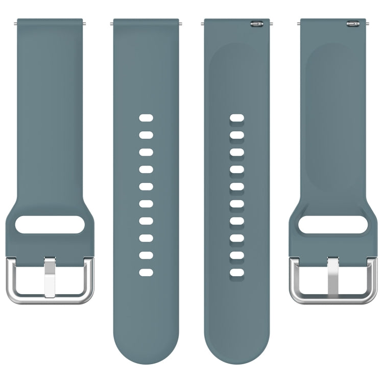 For Xiaomi Watch 2 Solid Color Metal Silver Buckle Silicone Watch Band, Size: S(Rock Blue) - Watch Bands by PMC TechLife | Online Shopping South Africa | PMC TechLife