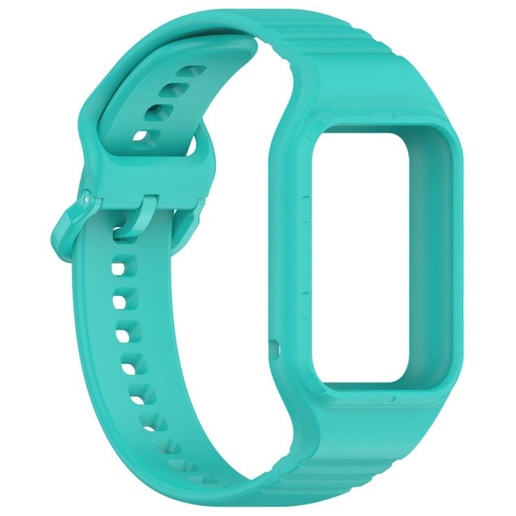 For Xiaomi Mi Band 8 Pro Solid Color Integrated TPU Watch Band(Teal) - Watch Bands by PMC Jewellery | Online Shopping South Africa | PMC Jewellery