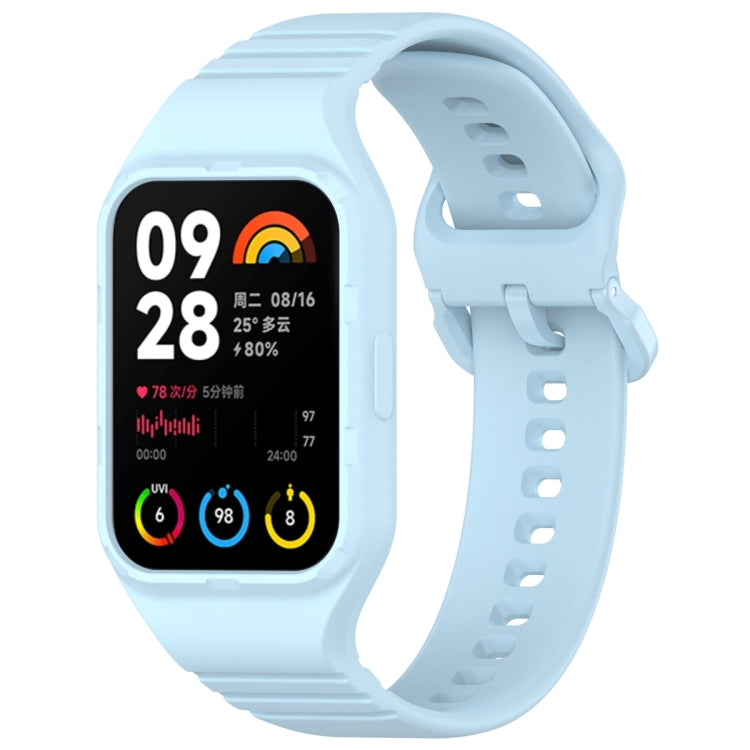 For Xiaomi Mi Band 8 Pro Solid Color Integrated TPU Watch Band(Light Blue) - Watch Bands by PMC TechLife | Online Shopping South Africa | PMC TechLife
