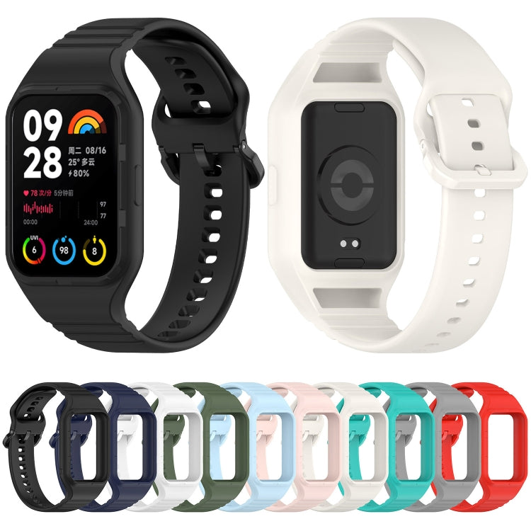 For Xiaomi Mi Band 8 Pro Solid Color Integrated TPU Watch Band(Light Pink) - Watch Bands by PMC TechLife | Online Shopping South Africa | PMC TechLife