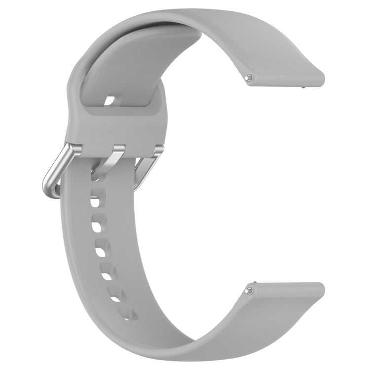 For CMF Watch Pro D395 22mm Solid Color Silver Buckle Silicone Watch Band, Size:L(Grey) - Watch Bands by PMC TechLife | Online Shopping South Africa | PMC TechLife