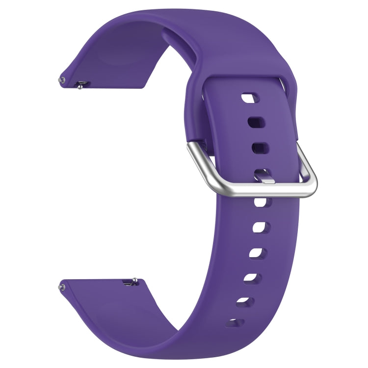 For CMF Watch Pro D395 22mm Solid Color Silver Buckle Silicone Watch Band, Size:L(Purple) - Watch Bands by PMC TechLife | Online Shopping South Africa | PMC TechLife