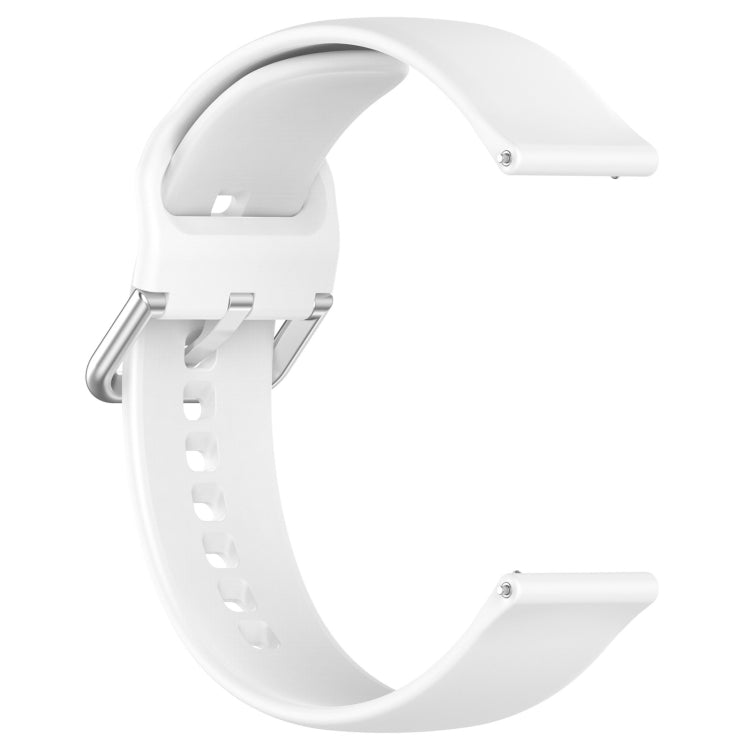 For CMF Watch Pro D395 22mm Solid Color Silver Buckle Silicone Watch Band, Size:S(White) - Watch Bands by PMC Jewellery | Online Shopping South Africa | PMC Jewellery