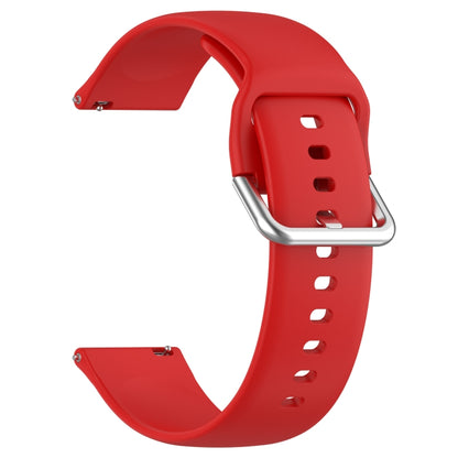 For CMF Watch Pro D395 22mm Solid Color Silver Buckle Silicone Watch Band, Size:S(Red) - Watch Bands by PMC Jewellery | Online Shopping South Africa | PMC Jewellery
