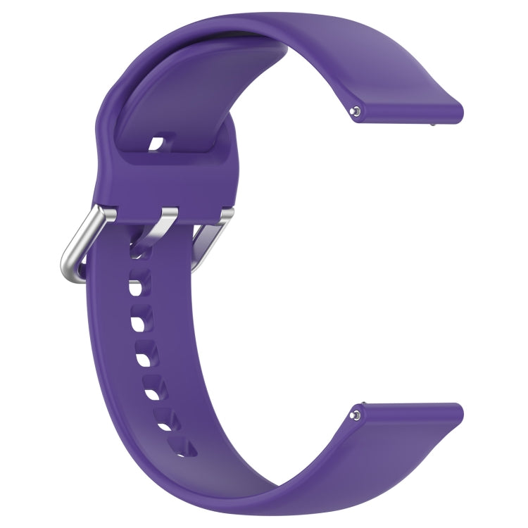 For CMF Watch Pro D395 22mm Solid Color Silver Buckle Silicone Watch Band, Size:S(Purple) - Watch Bands by PMC Jewellery | Online Shopping South Africa | PMC Jewellery