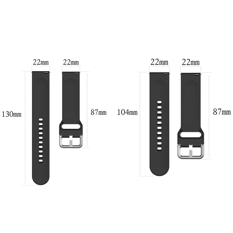 For CMF Watch Pro D395 22mm Solid Color Silver Buckle Silicone Watch Band, Size:L(White) - Watch Bands by PMC TechLife | Online Shopping South Africa | PMC TechLife