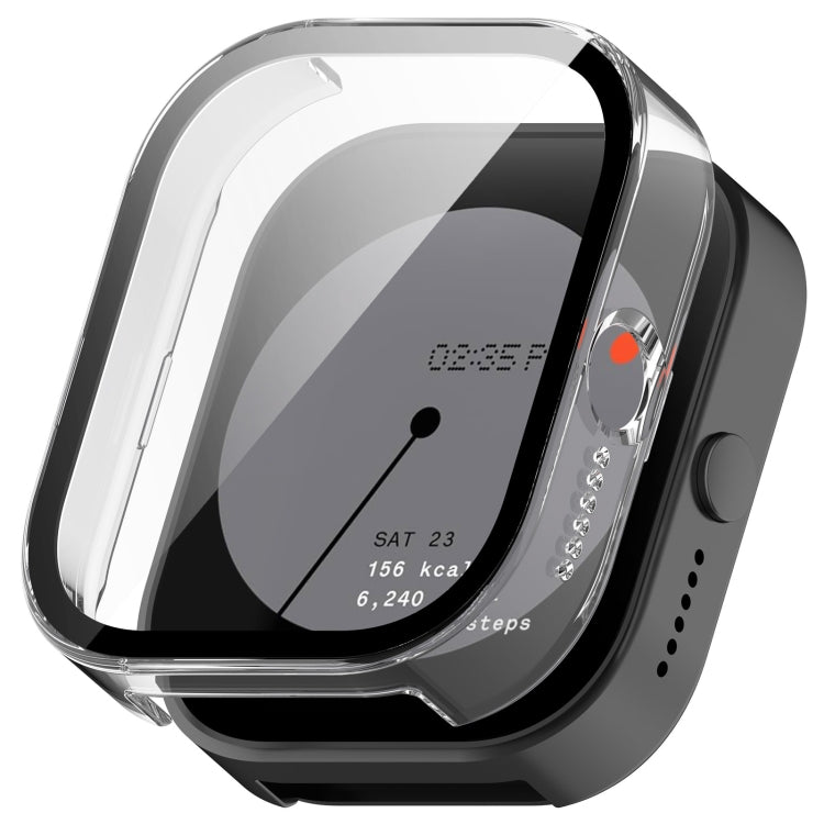 For CMF Watch Pro D395 PC + Tempered Film Integrated Watch Protective Case(Transparent) - Watch Case by PMC TechLife | Online Shopping South Africa | PMC TechLife