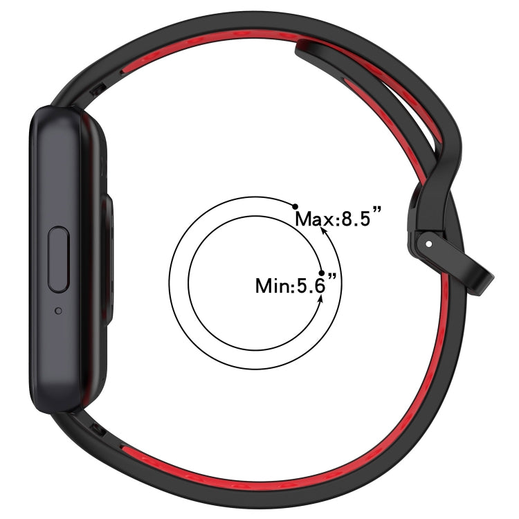For Samsung Galaxy Fit 3 Two Color Breathable Silicone Watch Band(Midnight Blue White) - Watch Bands by PMC TechLife | Online Shopping South Africa | PMC TechLife