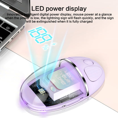 ZGA Colorful Transparent Dual Mode Wireless 2.4G + Bluetooth 5.0 Mouse(Grey) - Wireless Mice by ZGA | Online Shopping South Africa | PMC Jewellery | Buy Now Pay Later Mobicred