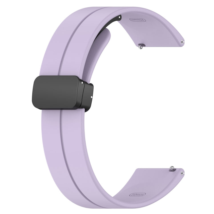 18mm Groove Folding Black Buckle Silicone Watch Band(Purple) - 20mm Bands by PMC Jewellery | Online Shopping South Africa | PMC Jewellery